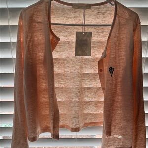 Chic Light Pink Cardigan Sweater